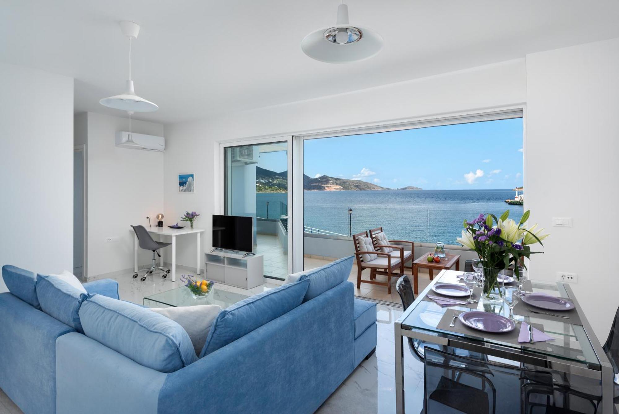 شقة Sea View Bliss 2Br Agios Getaway آغيوس نيكولاوس المظهر الخارجي الصورة